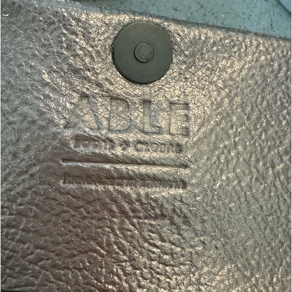 NWOT Able Debre leather wallet in metallic pink - Picture 4 of 8